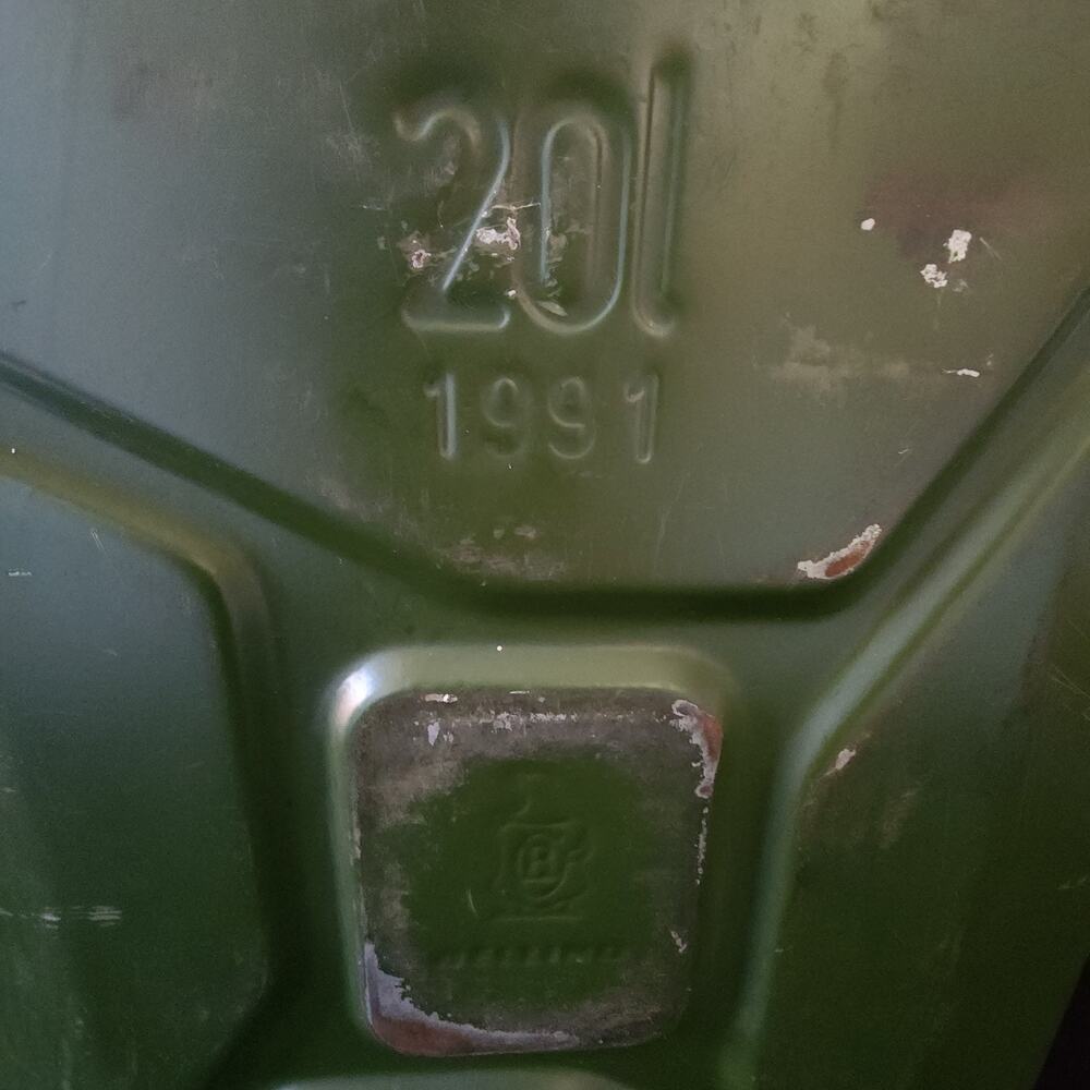 Vintage 1991 Bund 20L 5 Gallon Military Green Jerry Liquid Can Tank by Bellino - Picture 3 of 12